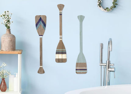ESTART 4 Pcs Metal Paddle Home Wall Decor Nautical Canoe Oar Wall Art
