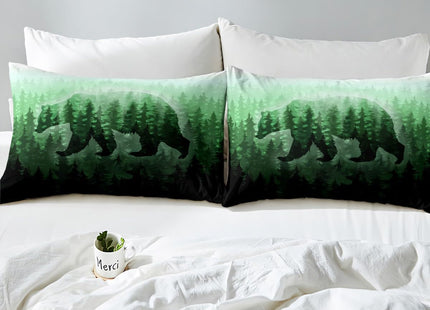 Feelyou Bear Bedding Set Kids Forest Comforter Set Boys Girls Decor