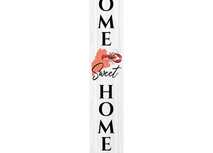 Personalized Maine Welcome Sign for Front Porch, Custom Home Sweet Home Welcome Sign with Family Name and State, Welcome Home Decorations for Outdoors, 48x8" PVC Sign (ME)