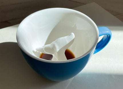 Creature Cups - Whale Tail Ceramic Mug - 11 oz Ocean Blue Coffee Cup with Hidden 3D Whale Tail Inside