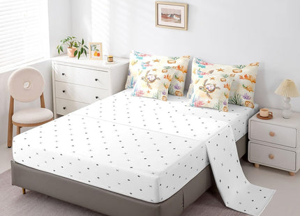 Erosebridal Sea Turtle Comforter Set with Sheets, Ocean Life Bed in A Bag for Bedroom Decor, Sea Animal 7 Pieces Bedding Set