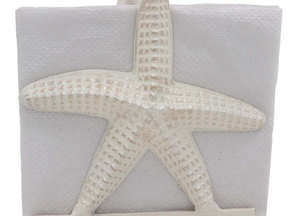 THDC Nautical Napkin Holder, Lunch, Dinner, Nautical Collection Napkin Holder, Made of Metal (Star Distressed Off-White)