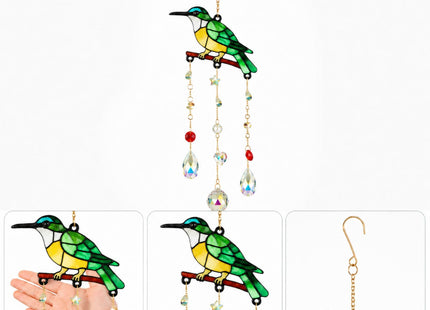 Stained Glass Hummingbird Suncatcher Crystal Hummingbird Gift Bird Decor