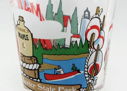 World By Shotglass Maine 3 View Shot Glass