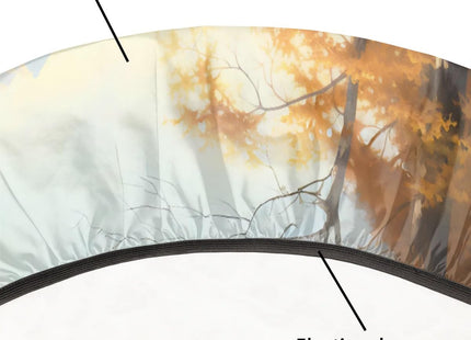 Pardick Autumn Deer Round Fitted Tablecloth with Elastic 40-44In