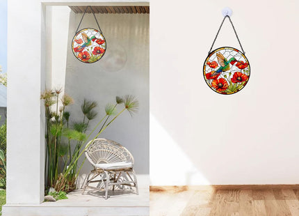 GENANY Hummingbird Stained Glass Sun Catcher