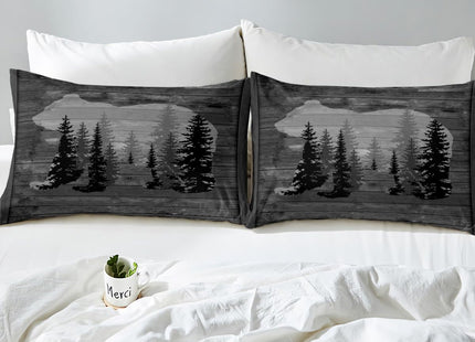 Rustic Bear Comforter Set Kids Farmhouse Wild Animal Comforter for Boys