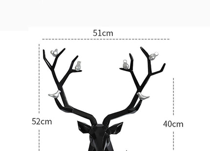 Large Faux Deer Head Wall Art for Your Home, Wall Mounted Faux Antlers Wall Sculptures, Faux Taxidermy Animal Head Wall Decor