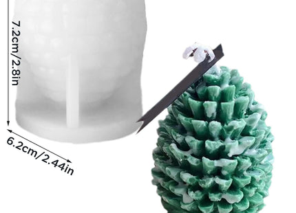 TOPYS 2Pcs Pine Cone Silicone Candle Molds, 3D Ornament Molds for Christmas Day Gift Making Kit DIY Fondant Chocolate Mould Soap Plaster Resin Baking Tools Home Decor