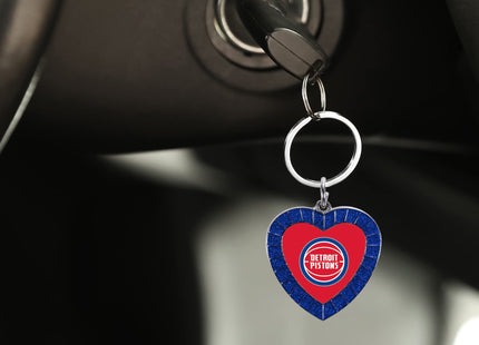 Rico Industries NCAA Maine Black Bears Navy Team Color Rhinestone Heart Keychain
