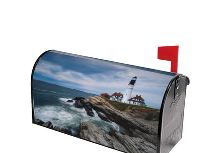 Lighthouse Sea Magnetic Mailbox Covers, Mail Wraps Garden Yard Home Decor for Outdoor Standard Size 21" Lx 18" W
