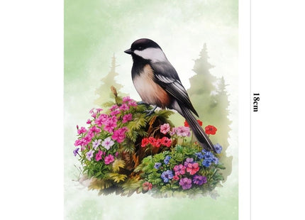 Chickadee Pop Up Card 3D – Songbird & Wildflower Greeting Card, Handmade Bird Popup Card for Birthday, Mother's Day, Thank You, Anniversary, Bird Lovers A57
