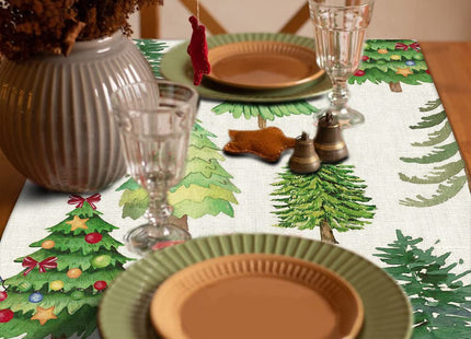 OTOSTAR Christmas Table Runner 13"x72" Christmas Gnome Deer Table Runners Tablecloth Winter Holiday Kitchen Dining Table Decoration Rectangle Xmas Table Runner for Home Party Banquet Decor (Deer Gray)