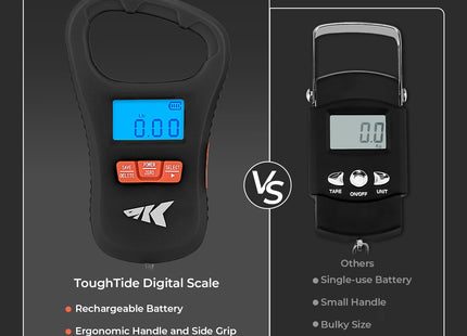 KastKing ToughTide USB Charging Fishing Scale, Fishing Gear, Black