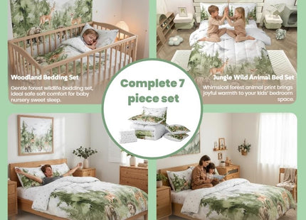 Erosebridal Giant Mountain Forest 7 Piece Bedding Set Full Animal Comforter