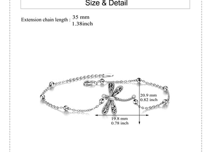 ONEFINITY Dragonfly Bracelet Sterling Silver Dragonfly Bracelet Dragonfly Jewelry for Women Gifts