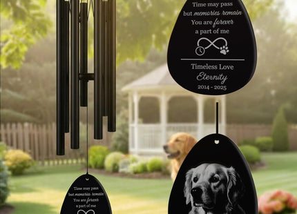 Personalized Wind Chimes Memorial Gifts for Loss of Dog, Pet Sympathy Gift