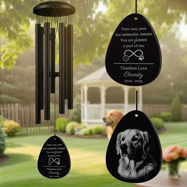 Personalized Wind Chimes Memorial Gifts for Loss of Dog, Pet Sympathy Gift