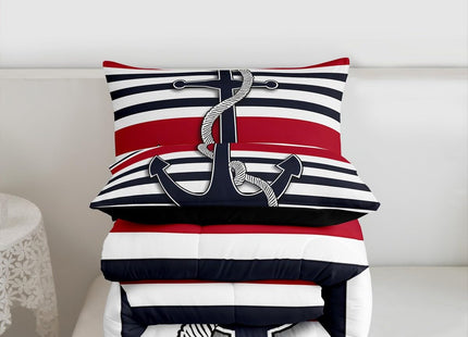 Feelyou Anchor Nautical Ocean Comforter Set Toddler Size Boys Girls Duvet