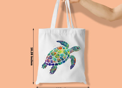 Turtle Gifts Tote Bag, Sea Turtle Gifts, Sea Animals Reusable Grocery Bags