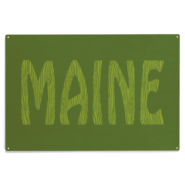Lantern Press 10x15 Inch Wood Sign, Ready to Hang Wall Decor, Maine, Outdoor Typography, Woodgrain Type