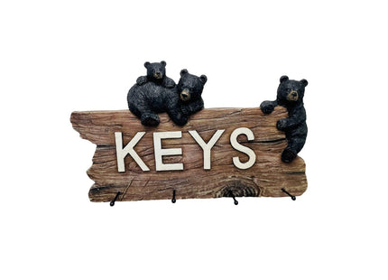 Pine Ridge Deer Antler Hook Key Holder Home Decor, Wall Mounted Rustic Keys Inscribe Keyholder, Organizer, Coat Hooks Deer Hunting Decorations for Home