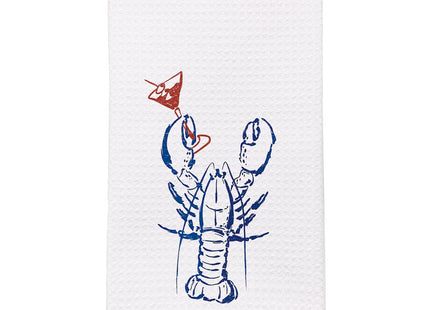Yomisex Lobster Decor Towels, Lobste Party Decorations Dish Tea Towels for Kitchen, Coastal Beach Nautical Hand Towels for Bathroom, 16x24 Inch