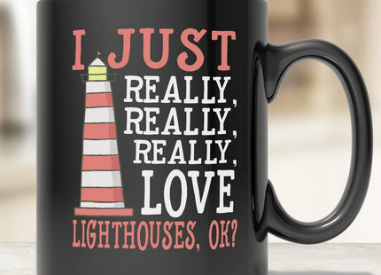 Eternally Gifted I Love Lighthouses Coffee Mug - Cute Lighthouse Mug - Coffee Mug for People Who Love Lighthouses - Funny Lighthouse Mug (11oz)
