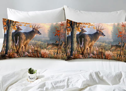Feelyou Cute Deer Sheet Set Kids Deer Hunting Sheets with Deep Pocket Fitted Sheet