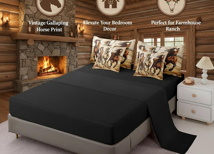 Erosebridal Horse 7 Piece Comforter Twin Size for Kids Boys