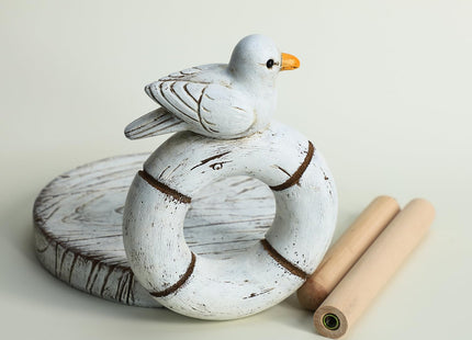Bicuzat Retro Ocean Style Paper Towel Holder Stand, Resin Crafts Display for Kitchen Countertop, Cafe Western Restaurant Cake Shop Dessert Shop-Seagull A