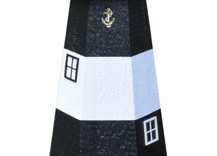Amish-Made Fire Island, NY Replica Outdoor Lighthouse with Base and Solar LED Light, 70" Tall