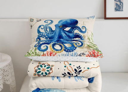 Feelyou Ocean Kraken Bedding Set Octopus Comforter Set for Kids Boys Girls