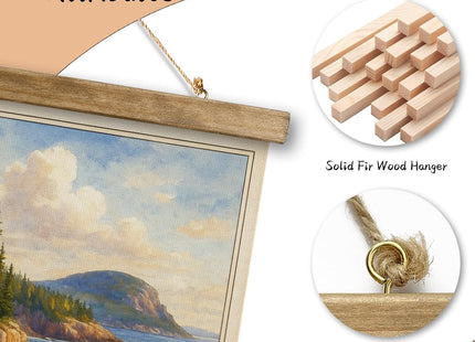 MIDEFINCH Acadia National Park Vintage Linen Canvas Poster