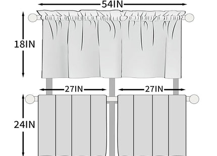 Lnepty Rustic Deer Window Valance,Farmhouse Forest Cabin Wild Animals Country Deer Window Treatments for Kitchen Bathroom Bedroom Living Room 3 Piece Set