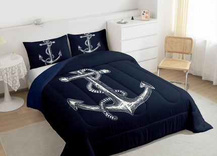 Feelyou Nautical Anchor Ocean Comforter Set Twin Size Kids Boys Girls