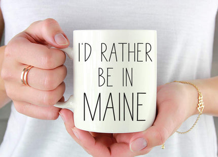 Andaz Press U.S. State 11oz. Coffee Mug Gift, I'd Rather Be in Maine, 1-Pack, Long Distance College Going Away Study Abroad Birthday Christmas Gifts