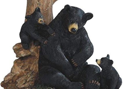 StealStreet SS-G-54266 Black Bear Playing with Cubs Figurine, 6.5"