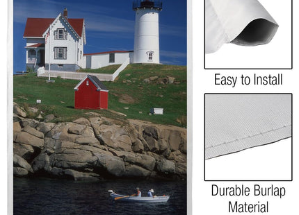 Nubble Lighthouse Maine ME 30x40 Double-Sided, or Wall, Indoor/Outdoor