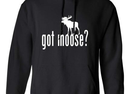 Go All Out Small Black Mens Got Moose Funny Hunting Sweatshirt Hoodie