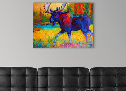 CANVAS ON DEMAND Majestic Moose Canvas Wall Art Print, Home Decor, Wildlife Artwork, 32" x24in