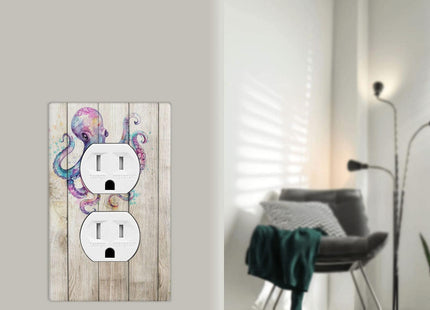 Octopus Board Outlet Cover Wall Plate Electrical Outlets Switch Plate Decorative Faceplate for Bathroom Bedroom Kitchen Room Decor Wallplate 4.5 x 2.76 Inch