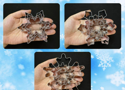 Auktosmn Snowflake Cookie Cutter Set-9 Pieces-1.2" to 4"-Christmas Cookie Cutters-Snowflake Cutter Fondant Baking Molds for Cake Cupcake