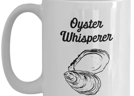 SpreadPassion Oyster Whisperer Mug - Funny Tea Hot Cocoa Coffee Cup - Novelty Birthday Christmas Gag Gifts Idea