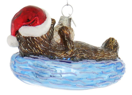 Noble Gems Sea Otter Glass Christmas Tree Ornament NB1553