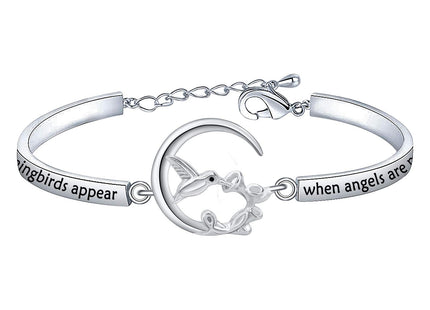 SEIRAA Hummingbird Gifts Hummingbird Memorial Gift Hummingbirds Appear When Angels are Near Bracelet Loss of Love One Gift (Hummingbird bracelet)