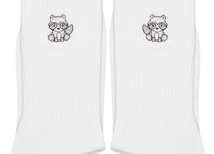 ZYQFN Raccoon Embroidered Socks, for Raccoon Lovers (143)