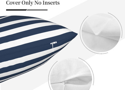 VARUN Anchor Throw Pillow Covers Dark Blue Anchor Sea Ship Blue and White Stripes Square Pillowcases for Home Decor Sofa Car Bedroom Pillow case 18x18inch