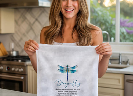 FDLLUS Dragonfly Gifts Kitchen Towels for Dragonfly Lovers, Nature Lover Decorative Towels for Bar Kitchen Bathroom