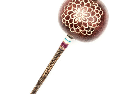 Peruvian Amazon Gourd Rattle, Hummingbird/Flower, Medium
